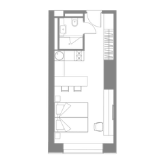 Студия 27.1 м²