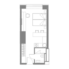 Студия 27.6 м²