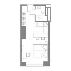 Студия 28.3 м²