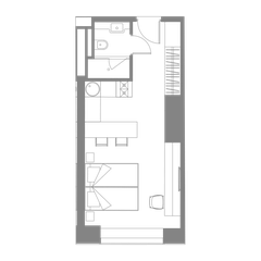 Студия 27.6 м²
